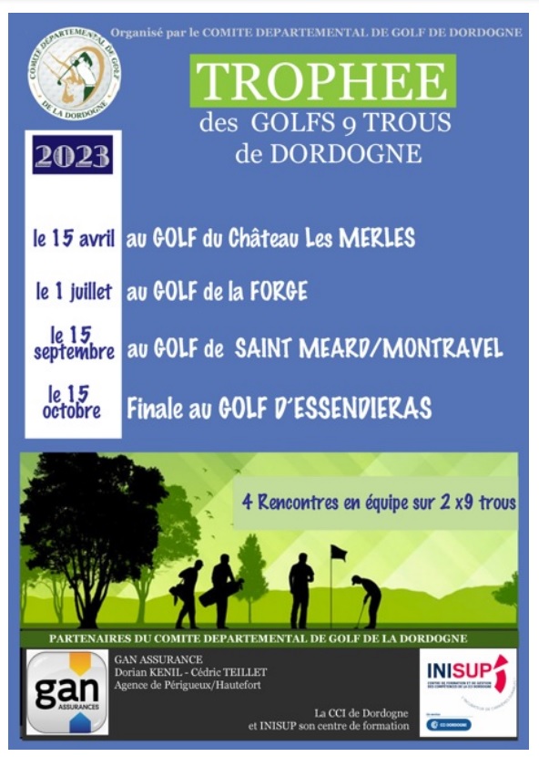 affiche_2023 Plan d'action du Comité Départemental de Golf de la Dordogne